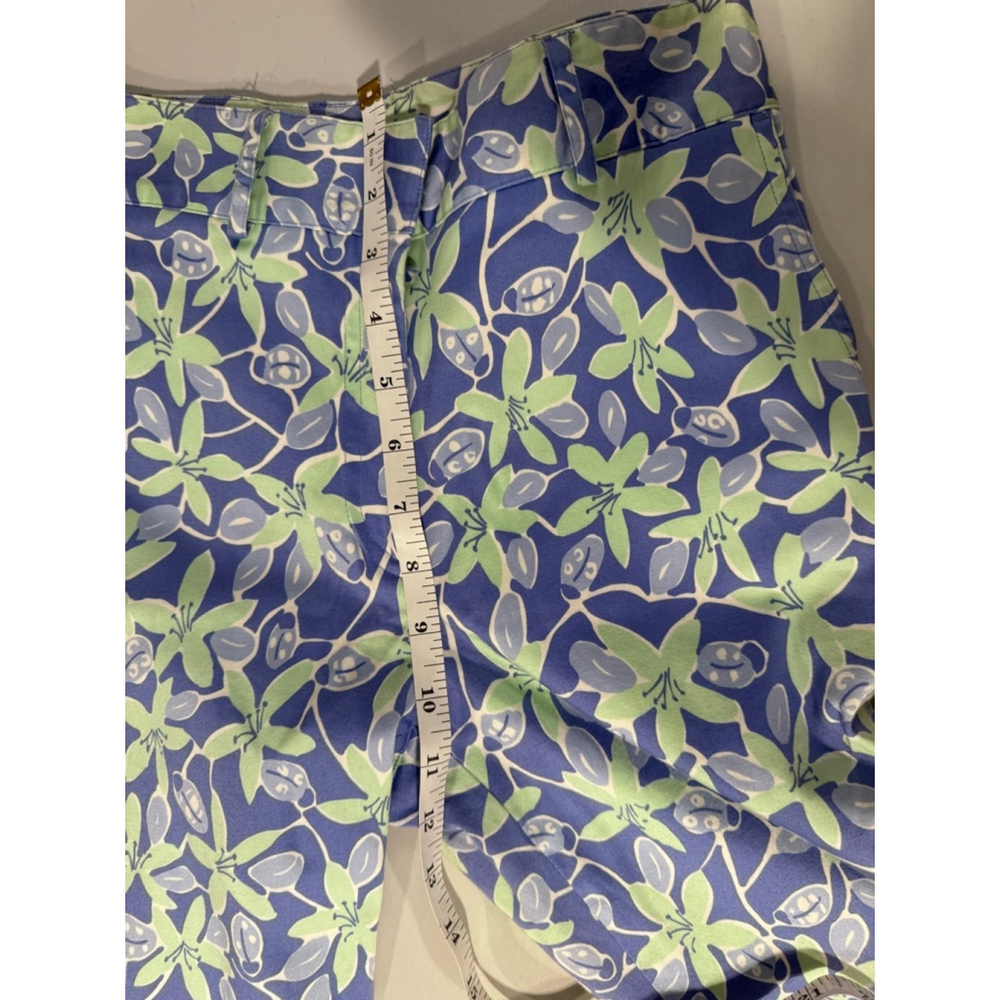 Lilly Pulitzer Floral Blue Green Ankle Pants Size 4 - Picture 7 of 10